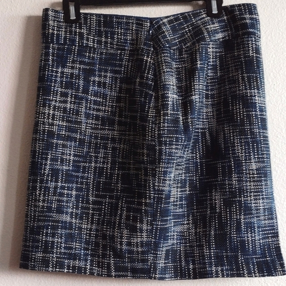 The Limited Blue Tweed Mini Skirt Size 8 Office Feminine Chic - Picture 4 of 7